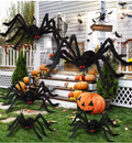 Giant Black Plush Spider – Indoor & Outdoor Halloween Decoration